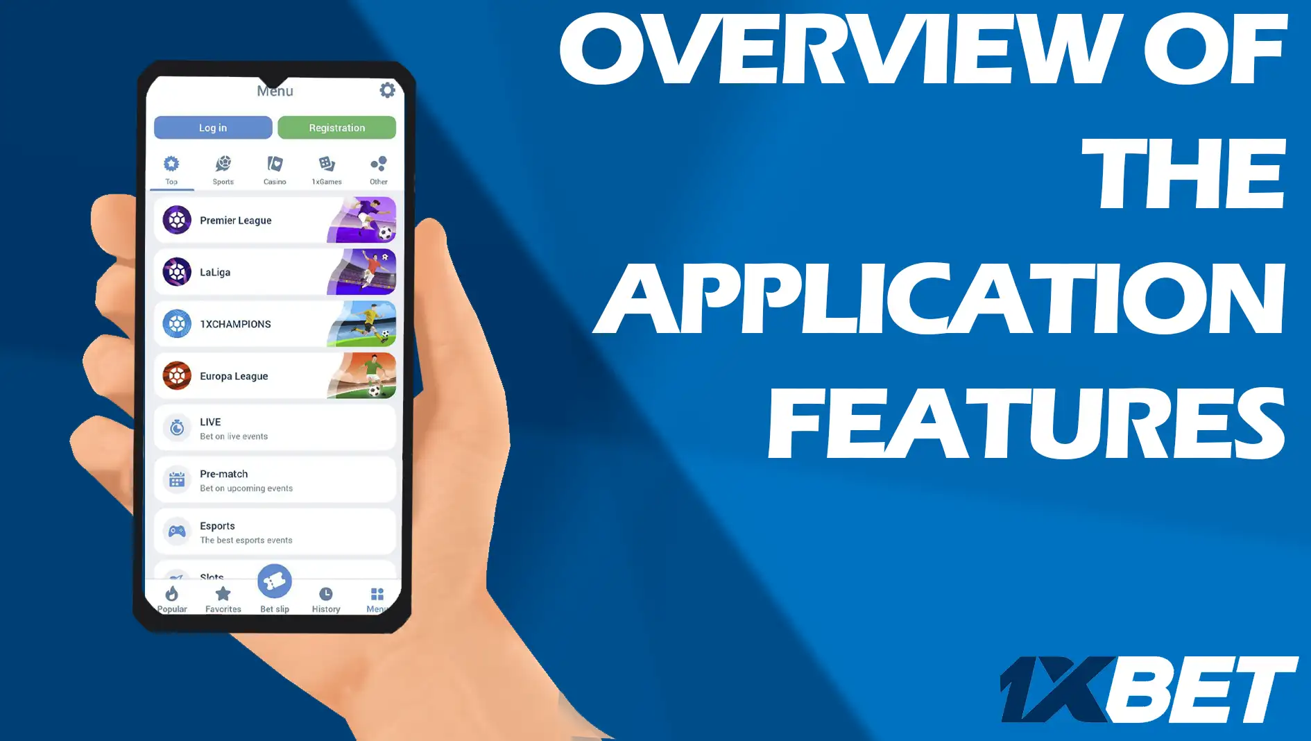 1xbet app features